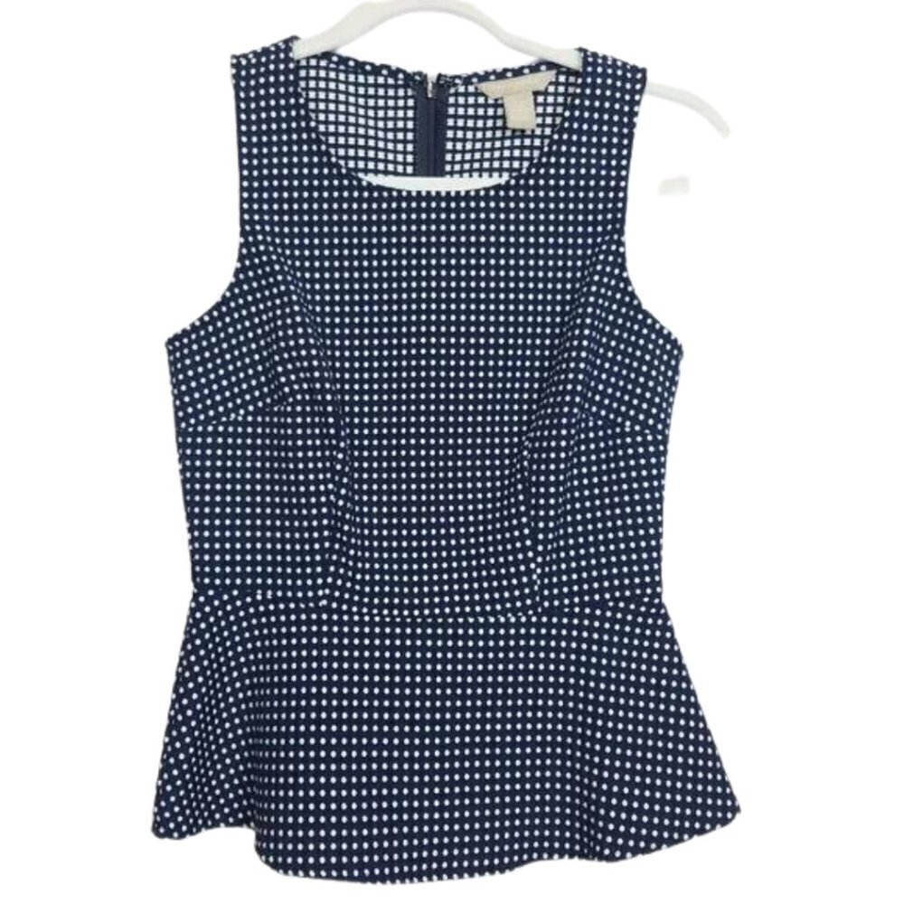 Banana Republic Navy Blue Peplum Top